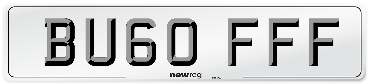 BU60 FFF Number Plate from New Reg